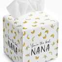 Banana Nana Gift Tissue Box Cover, Nana Gifts from Grandkids, Grandma Gift for Mothers Day, Mother's Day Party Decorations, Waterproof Leather Paper Dispenser to Grandma Birthday Gifts, I