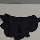 WDIRARA Women's Ruffle Bikini Bottoms High Waist Full Coverage Swim Briefs Bathing Suit Beachwear, S