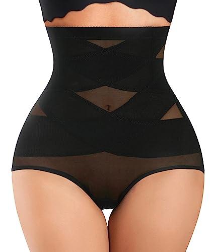 Nebility Womens' Tummy Control High Waist Trainer Body Shaper (US, Alpha, Medium, Regular, Regular, Black) 
