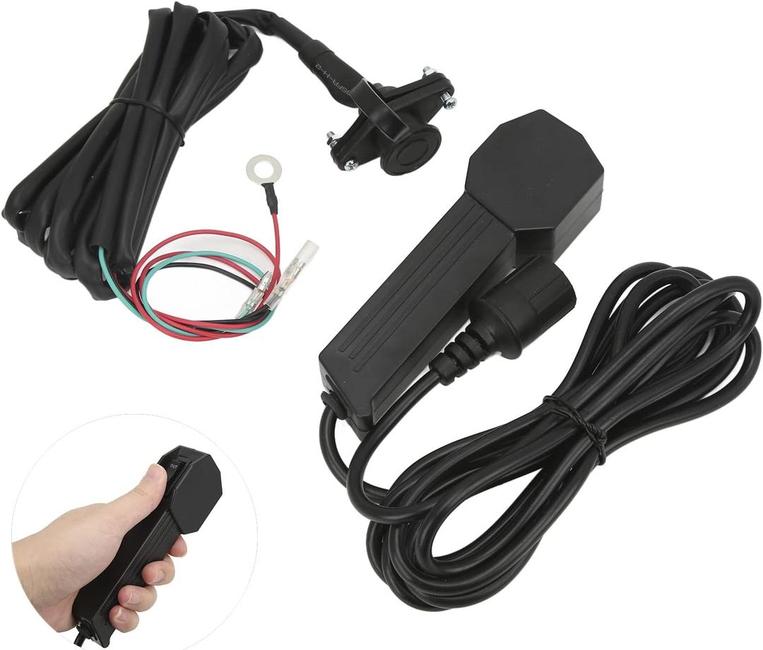 3 Prong Winch Remote Control Female Plug Badlands Winch Remote Plastic 12V Handheld Winch Remote Controller With 9Ft Cable Electric Manual For Atv Utv