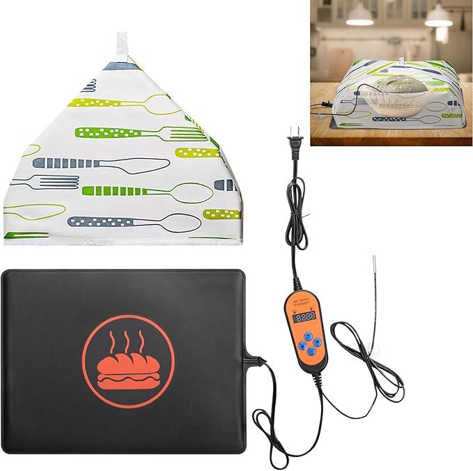 Fermentation Heater Carboy Warmer - Kombucha Heating Wrap with Thermostat for Temperature Control - Electric Heat Pad Belt for Home Fermenting & Brewing - Fits Most Fermenter Vessels 2 to 8 Gallons