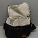 Breast Pump Bag Compatible with Spectra S1 and S2, Pumping Bag with Waterproof Mat for Pump Accessories, Pump Carrying Bag for Moms Work, Travel - Black