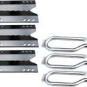 Direct Store Kit DG186 Replacement for Members Mark BQ05046-6, BBQ Pro BQ05041-28, BQ51009, Sam's Club, Outdoor Gourmet BQ05037-2, BQ05046-6A Gas Grills, Burner Tube, Porcealain Steel Heat Plate, 3 Pk