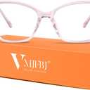 Blue Light Glasses for Woman, Fashion Cat Eye Anti Blue Light Blocking Glasses Women, TR90 Lightweight Computer Glasses for Gaming & Screen Use, Reduce Eye Strain & Improve Sleep, Pink