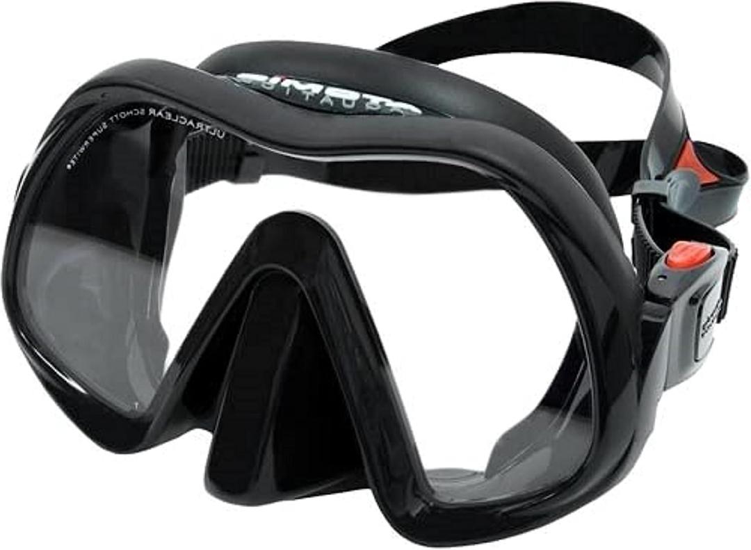 ATOMIC Aquatics Venom Frameless Scuba Diving Mask with Rigid Silicone Skirt | Comfortable Ultra-Clear Swimming Mask for Scuba Diving & Snorkeling (Standard Fit, Black)