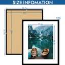 Hongkee 24x30 Frame Set of 4, 24 x 30 Black Wood Style(Mat 18x24), 24X30 in