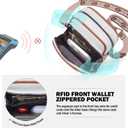 Small Crossbody Bags for Women Trendy,Vegan Leather Cell Phone Purse Crossbody Handbag Purse with Built in Wallet (Beige & Brown)