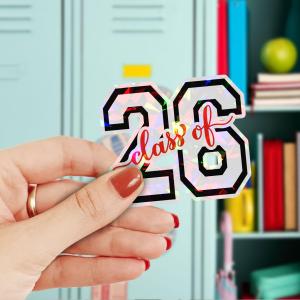 3 Pcs Class of 2026 Stickers, Class of 2026 Decorations, Graduation 2026, 2026 Senior - Vinyl Stickers for Laptop Water Bottle Phone Car Window Helmet (Hologram, 3 inch)