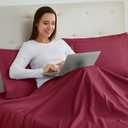 Nestl Burgundy King Pillow Cases 2 Soft King Size Pillow Case, 1800 Brushed Microfiber Pillowcases, Envelope Closure Pillowcase, King Pillow Covers, King Size Pillow Cases Set of 2, 20x40 Inches