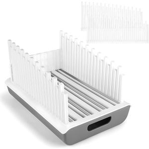 Bread Slicer Guide for Homemade Bread with 304 Stainless Steel Sheet and Storage Tray3-Slice ThicknessAdjustable Width for CakeBagelsToast.