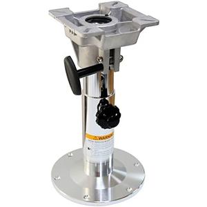 Aluminum Adjustable Height Locking Boat Seat Pedestal，Boat Chair Base with Height Adjustable from 13 Inches to 19 Inches