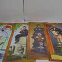 Halloween Decorations Large 4 PCS Haunted Mansion Stretching Portraits Banner Indoor Haunted Mansion Vintage Halloween Decor Horror Backdrop Poster Hanging Porch Sign for Outdoor Holiday Home Wall