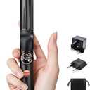 1 Inch Mini Travel Curling Iron, 100-240V Travel Dual Voltage Curling Iron for Short Hair with 5 Heat Settings, Small Curling Wand with Temperature Memories and Lock, Blush Gold