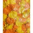 5 PC - 4.5 feet Marigold Garland | Indian/American Wedding Party Mantle Decoration | Faux Garlands Wedding Garland | Diwali Decoration | Spring Bush Floral | (Yellow Orange)
