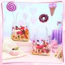Kolldenn 24 Pcs Spa Makeup Birthday Party Goody Treat Favor Clear Gift Bags 5.9 x 2.8 x 6.3 Inches Cosmetics Party PVC Gift Bags Spa Theme Decorations Makeup Birthday Supplies