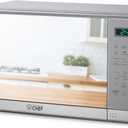 Commercial Chef 0.7 Cu. Ft. Countertop Microwave Oven, Touch Controls with Digital LED Display, 700W Microwave with 10 Turntable Plate, Push Button Door, 10 Power Levels, CHM7MS, Stainless Steel