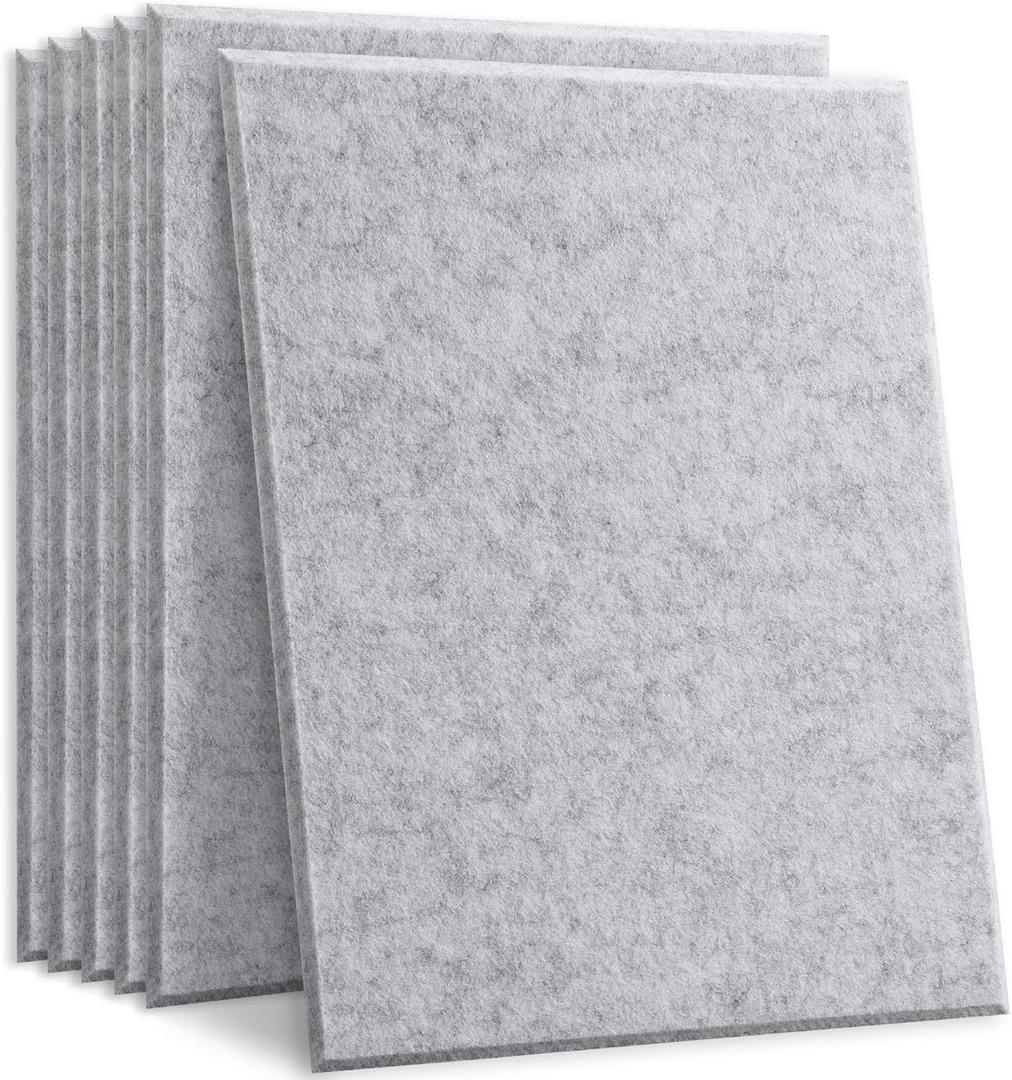 VANCORE 6 Pack Acoustic Panels 16"x 12"x 0.4" Sound Proof Padding, Sound Blocking Absorbing Padding for Wall Ceiling Acoustic Treatment for Home Office Decoration, Grey
