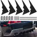 for Camaro 5th Gen Rear Diffuser Set V1 2014-2015, 5 Fins Set Diffuser Shark Fin Kit (Black)