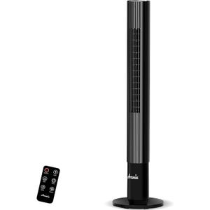 Tower Fans for Bedroom, 85 Oscillating Bladeless Fans, Standing Fans with Touch LED Display, 12H Timer, Remote, 3 Speeds 3 Modes Max 26ft/s, 43" Cooling Quiet Floor Fan for Home Office