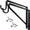Welded HEAVY DUTY Closet Rod & Shelf Support Bracket | Black | 20 Pack