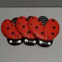 Ladybug Stepping Stones for Gardens and Outdoor Flower Beds - Set of 3