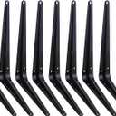 ELSKER&HOME 8 Pack Shelf Brackets 12 Inch, Floating Shelf Bracket for Wood, Black Metal L Bracket for Shelves Support, Wall Mount Corner Brace