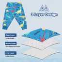 MOEMOE BABY Waterproof Diaper Pants for Potty Training 2 Packs Overnight Diaper Shorts for Toddler Boys and Girls, 3-5T