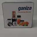 Ganiza Smoothie Blender, 900W Blenders for Shakes and Smoothies, 15-Piece Personal Blender and Grinder Combo for Kitchen, Smoothies Maker with 4 BPA-Free Portable Cup, Nutritious Recipe (Black)