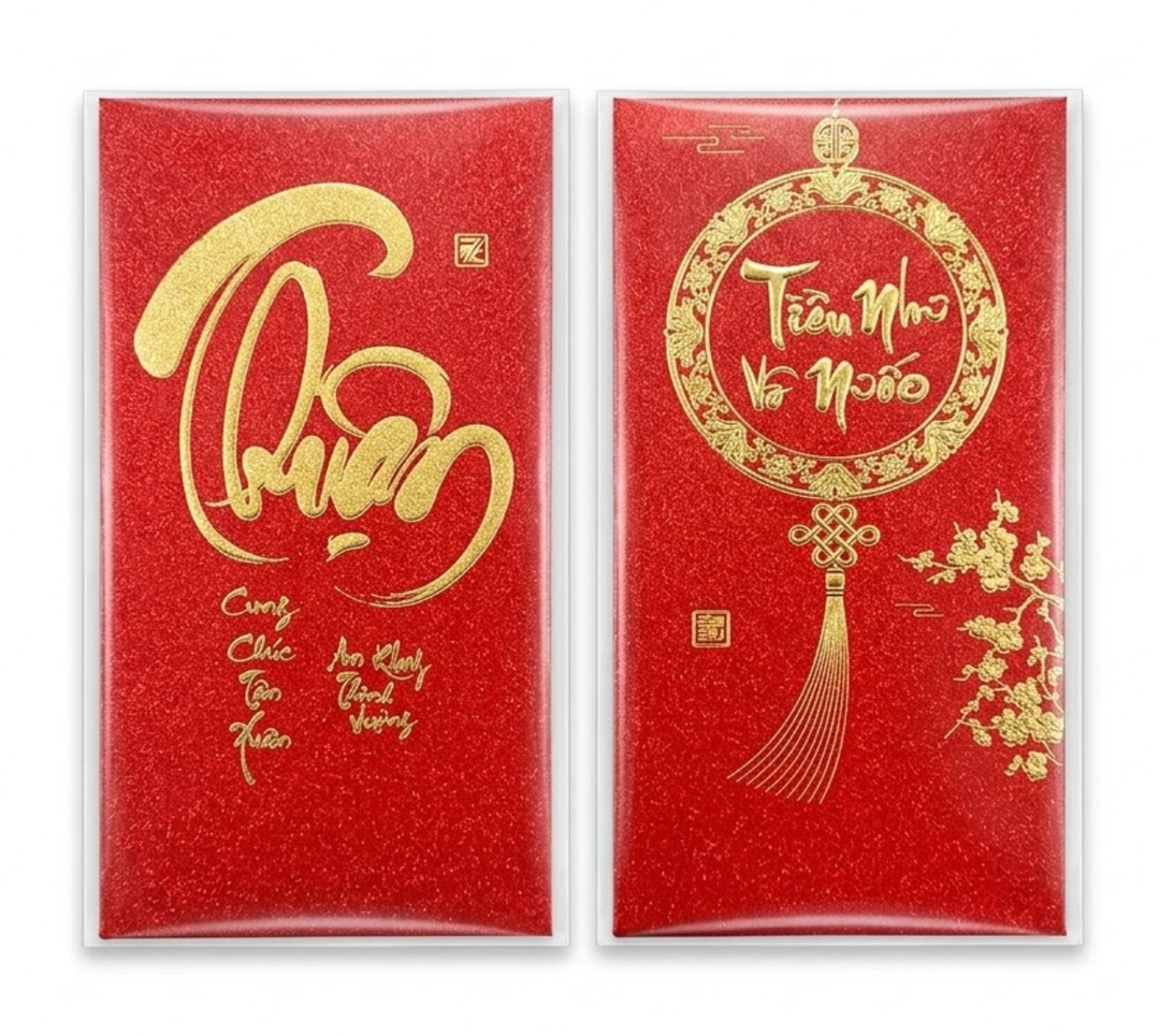 12Pcs Vietnamese New Year Red Envelopes