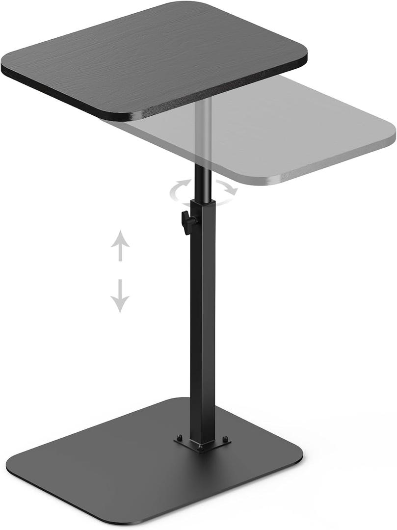 Side Table, Black (11.8"D x 15.7"W x 33"H)