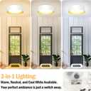 BrightHome Flush Mount Ceiling Light White, 25W LED Ceiling Light Fixture 250W Equivalent, CCT Adjustable 3000K 4000K 5000K, 13in Modern Dimmable Flush Mount Light Fixture for Bathroom Hallway