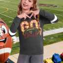 Boys Girls Football Shirt Game Day T Shirt Sport Lover Long Sleeve Tops
