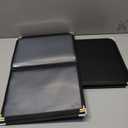 Menu-Covers 8.5 X 11 Restaurant - 2 Pack Menu Sleeve 4 Page 8 View Premium Faux Leather Transparent Black for Bar Cafe Book Folder