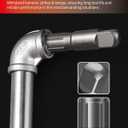 6-Piece Pipe Extractor Set, Heavy Duty Broken Pipe Nipple Extractor for Removing Damaged Threaded Fittings & Stripped Pipes, 1/8" to 1" (Fits 1/2", 3/4" Water Pipes), with Durable Storage Case