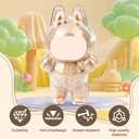 2 x Protective case for labubuCrystal-Clear Hard Display Box Acrylic Case Cover Accessories with Keychain for Shelf and Outdoor Showcase (Doll Not Included) (Standing)