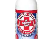 Ring Out for Pets: Control & Help Ringworm | Clean Pets Skin & Paws | Recovery & Itch Relief Calming Spray for Dog, Cat, Guinea Pig, Small or Large Animals/Pet. 8 oz Spray Bottle