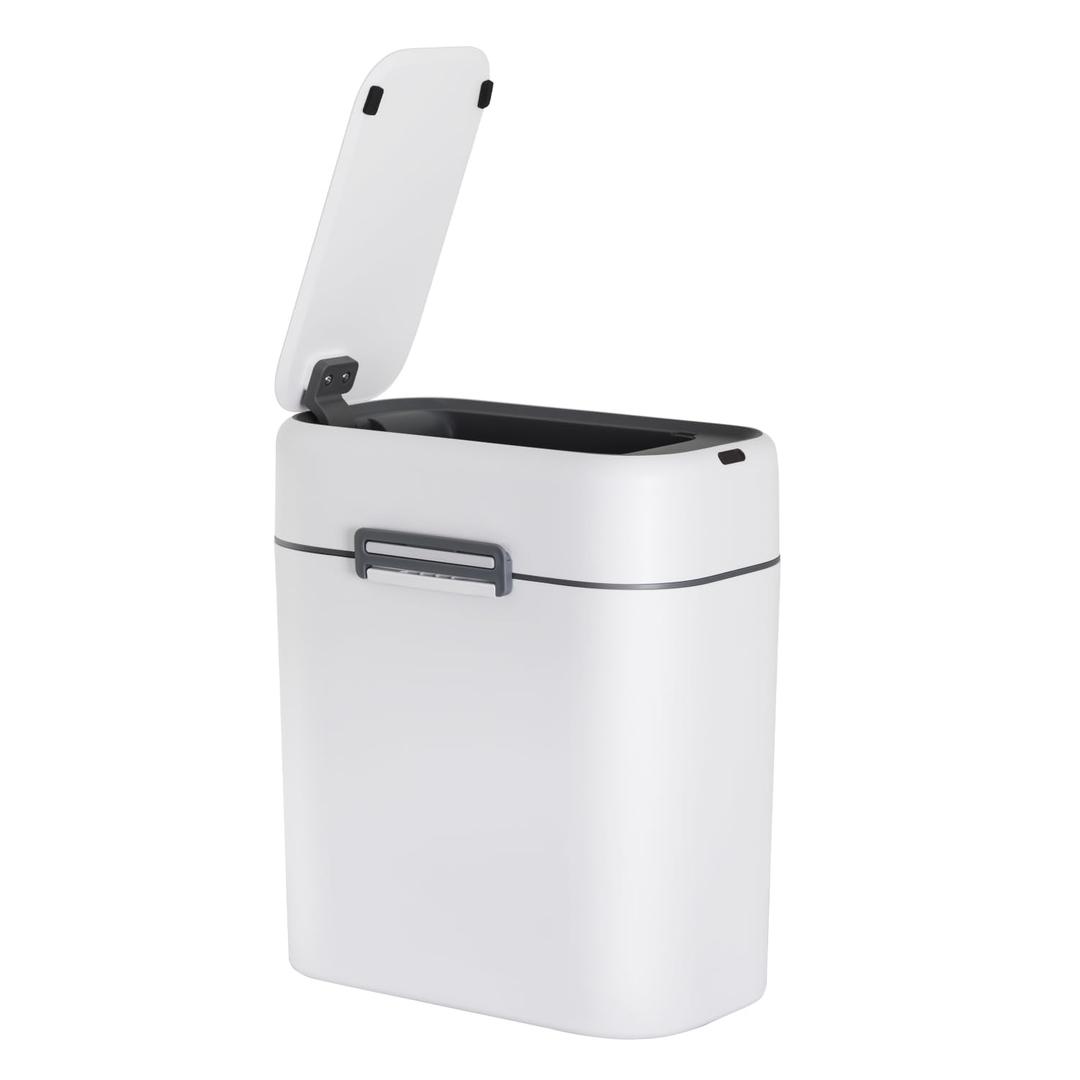 2.2 Gallon Trash Can with Lid, Bathroom Small Trash Can Touchless Automatic Garbage Can Smart Motion Sensor Small Trash Can for Bathroom, Bedroom, Kitchen, Office