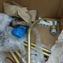 Gold Floor Lamp for Living Room,Bedroom,Mid Century Modern Standing Lamp with Remote,Dimmable Brass Tall Lamp Amber Glass Vintage Retro Arc Floor Lamps Flower Floor Light Boho Bohemian