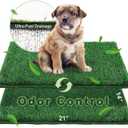 HQ4US Grass Pee Pads for Dogs Potty, Artificial Grass Patch Odor Control
2PCS Fake Grass with Fully Permeable Backing for Fast Drainage, Indoor Potty Grass Hemmed Edge Turf, Easy Clean