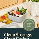 Caraway Glass Food Storage - 4.4 Cup Glass Container - Ceramic Coated Food Container - Non Toxic, Non Stick Lunch Box Container with Lids - Dishwasher, Oven, & Microwave Safe - Perracotta