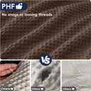 PHF Ultra Soft Waffle Weave Body Pillowcase with Zipper, No Insert, 1Pack 20" x 54" Pillow Sham, Breathable & Skin-Friendly Body Pillow case, Stylish Decorative Bed Pillow Cover, Mocha