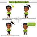 5 Pcs Curl Brush Set - Magic Twist Brush, Sponge Hair Pick for Men and Women (Blend) (Red)