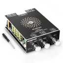 440W Audio Amplifier Board with Treble and Bass Control, TPA3251 Chips, DC 12-36V, Bluetooth 5.2 and AUX Inputs, 2.0 Channel Stereo AMP Board for DIY Wireless Speakers