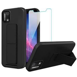 Amazon.com: Cloud Mobile Stratus C7 Case with Stand, Tempered Glass Screen Protector, Hidden Folding Kickstand, Shockproof Protective Cover, Silicone TPU - Black : Cell Phones & Accessories