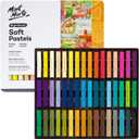 Mont Marte Soft Pastels in Tin Box Signature 48pc, 48 Assorted Colors, Vibrant Pastel Sticks, Great Blending, Comes in Storage Case, Ideal for Art, Craft, Coloring and Sketching (48 Count (Pack of 1), Multicolor)