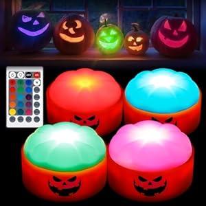 Migaven Christmas Lights with Remote Control and Timers, 4 Pack RGBW Color Changing Battery Operated Lights for Christmas Decorations