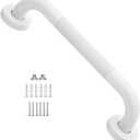 12 Inch Anti Slip Shower Grab Bar Oil Rubbed White, Munzong Bathroom Grab Bar, Knurled Bathroom Balance Bar,Safety Hand Rail Support Handicap Elderly Injury Senior Assist Bath Handle