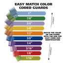 Wahl Clipper USA Color Pro Complete Haircutting Kit with Easy Color Coded Guide Combs - Corded Clipper for Hair Clipping & Grooming Men, Women, & Children - Model 79300-1001M