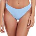 RELLECIGA Women's Sea Blue Mid Waisted High Cut Bikini Bottoms Size Small