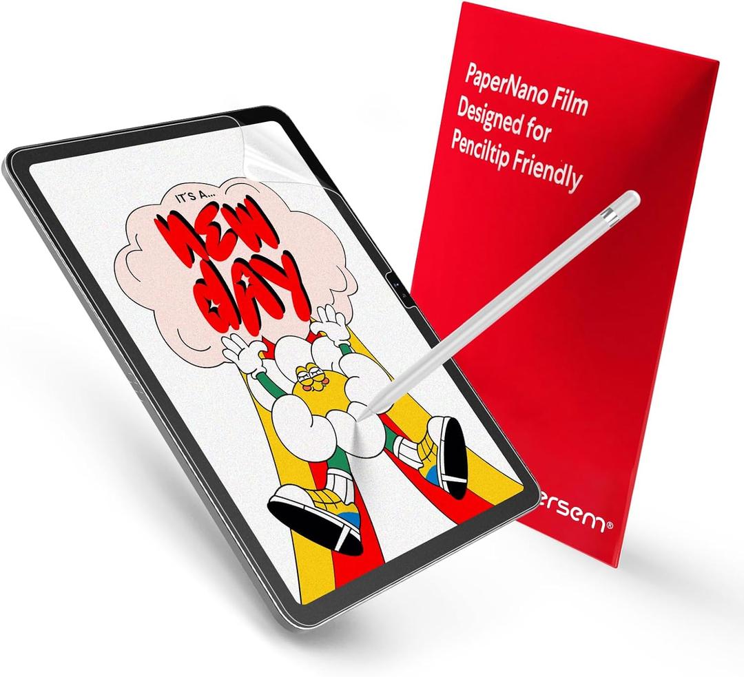 bersem 2-Pack Paperfeel Screen Protector for iPad A16 11th/10th Generation (11/10.9 Inch, 2025/2022), iPad Air 11 Inch M4/M3/M2 (2026/2025/2024), Matte PET Film, Anti-Glare, Case Friendly, EZ Kit